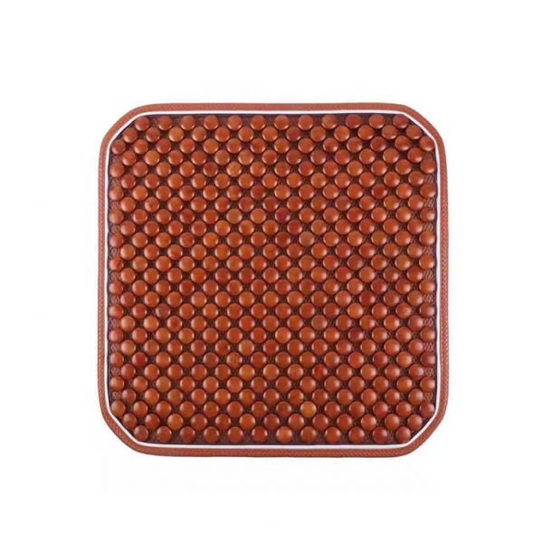 عراقة مقعد مريح ومطرز بالخشب بشكل أنيق 45X45 لكرسي السيارة او المنزل او المكتب - C-WR06 - لون بني