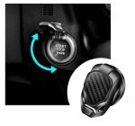 غطاء زر تشغيل واطفاء محرك السيارات من المعدن - XV05 - اسود