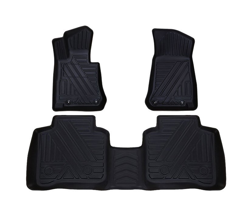 fhvcjguk (4) New shape 9D pedal for Mercedes GLC 2020-2021 (3 pieces) / Black color - Image 1