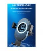 ⁦شاحن لاسلكي وحامل للهاتف متوافق مع السيارة متوافق مع جميع الهواتف التى تشحن لاسلكي - PL130 - أسود⁩ - الصورة ⁦4⁩