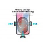 ⁦شاحن لاسلكي وحامل للهاتف متوافق مع السيارة متوافق مع جميع الهواتف التى تشحن لاسلكي - PL130 - أسود⁩ - الصورة ⁦11⁩