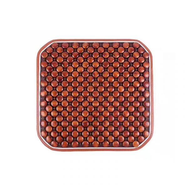 عراقة مقعد مريح ومطرز بالخشب بشكل أنيق 45X45 لكرسي السيارة او المنزل او المكتب - C-WR05 - لون بني