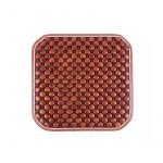 Antiperspirant seat nostalgia 45 X45 cm embroidered wood seat for car chair, home or office - C-WR05 - Brown