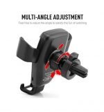 ⁦شاحن لاسلكي وحامل للهاتف متوافق مع السيارة متوافق مع جميع الهواتف التى تشحن لاسلكي - PT01 - أسود⁩ - الصورة ⁦16⁩