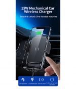 ⁦شاحن لاسلكي وحامل موبيل للسيارة 15 واط شحن سريع متوافق مع جميع الهواتف التى تشحن لاسلكي - OJD-51⁩ - الصورة ⁦5⁩