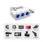 Lighter Power Adapter 3 Port & 2 USB Charging outputs - FB200 - White - Image 4