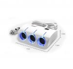 Lighter Power Adapter 3 Port & 2 USB Charging outputs - FB200 - White - Image 8