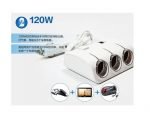 Lighter Power Adapter 3 Port & 2 USB Charging outputs - FB200 - White - Image 11