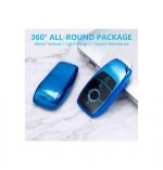 car key cover For Mercedes E Class 2020-2021 / Blue Color - Image 6