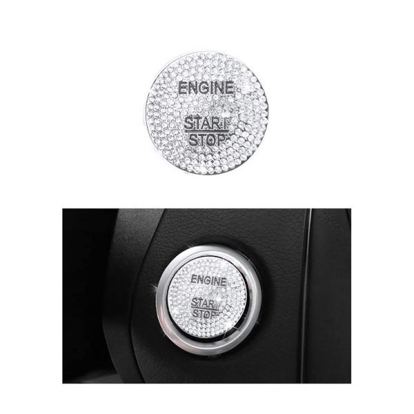 Engine start button cover For Mercedes GLA 2016-2019 /  Silver Color
