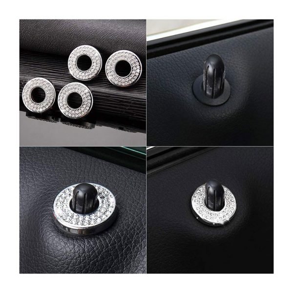 غطاء قفل باب السيارة لمرسيدس  C 2019-2020   ( 4 قطع ) / لون فضي