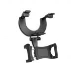 Mobile holder for the car fixed on the salon mirror is compatible with all mobiles - RX100 - Black