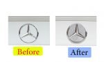 Accessory to decorate the rear Mercedes logo For Mercedes GLA 2016-2019  /  Silver Color - Image 6