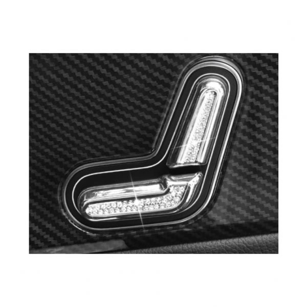 Cover car seat control buttons For Mercedes A 2019-2020 ( 4 Pieces ) / Silver Color