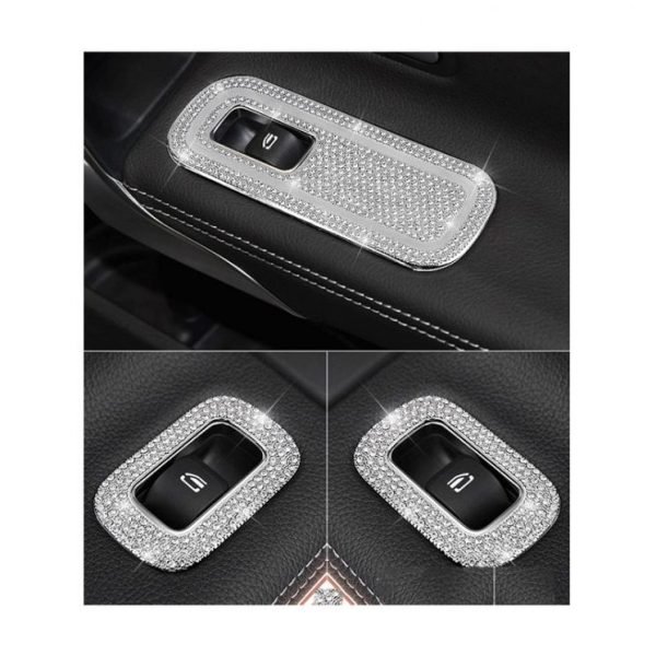 Control buttons frame for windows and car mirrors For Mercedes A 2019-2020 ( 4 Pieces )