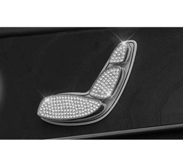 غطاء أزرار التحكم بمقعد السيارة  لمرسيدس   E 2016-2019 / لون فضي ( 6 قطع )