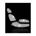 غطاء أزرار التحكم بمقعد السيارة  لمرسيدس  New E Class 2016-2019 / لون فضي ( 7 قطع )