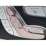 Cover car seat control buttons For Mercedes C 2019-2020 ( 7 Pieces ) / Rose Gold Color