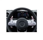 ⁦غطاء بدال شيفتات لعجلة القيادة لعربيات مرسيدس المزودة ببدال الشيفتات من موديل 2015 الي 2021 / لون فضي⁩ - الصورة ⁦4⁩