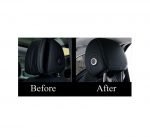 ⁦غطاء زر التحكم في مسند الرأس لمرسيدس   New C Class 2016-2019 ( 2 قطع ) / لون فضي⁩ - الصورة ⁦2⁩