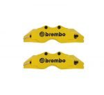 Brake Caliper Pads Cover two pieces, 3D, sports Decor, brake decoration Large 18 inch & above - 21-5 - Yellow color - Image 4