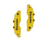 Brake Caliper Pads Cover two pieces, 3D, sports Decor, brake decoration Large 18 inch & above - 21-5 - Yellow color - Image 2