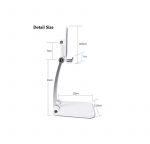 Desktop Foldable Stand For Mobile and Tablet - Q009 - White - Image 2