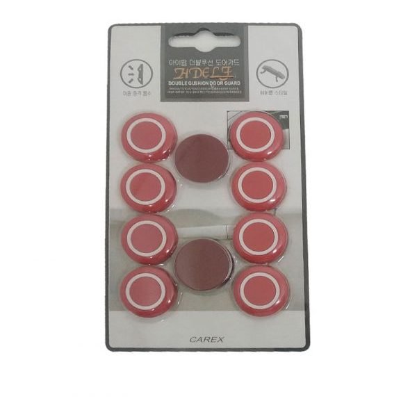 Car Door Protection 8 Pieces Bumper anti-shock and scratches for all Cars - 6120 - Red