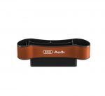 Car Seat Side Organizer and Cup Holder Multifunctional 2 Piece for Audi- CSB - Brown - Image 2