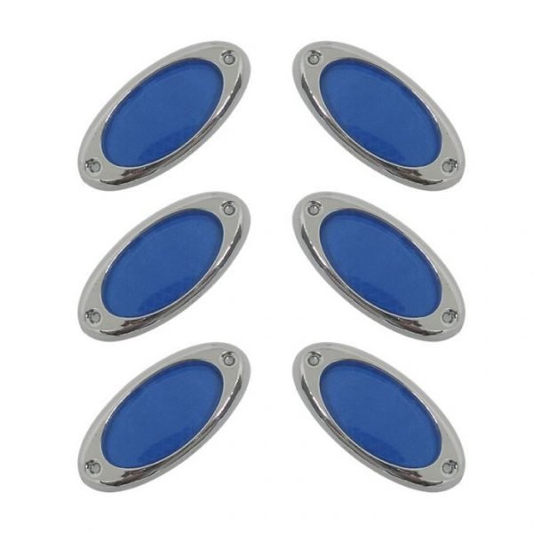 طقم عواكس قابلة للصق من 6 قطع تناسب جميع السيارات - HS-613 - لون ازرق