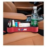 Car Seat Side Organizer and Cup Holder Multifunctional 2 Piece for BMW - CSB - Red