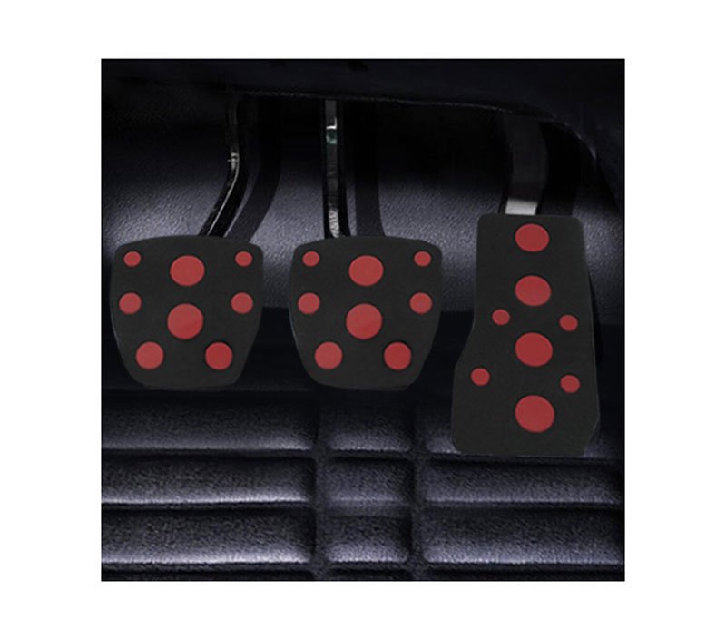 fbfcnfh (2) Car pedal set 3 pieces non-slip and sporty shape for regular transmission cars - CS-073 - Image 1