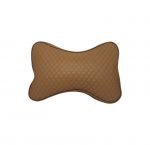 Car Leather Head and Neck Support Set of 2 Pieces - AM-06 - Brown - Image 2