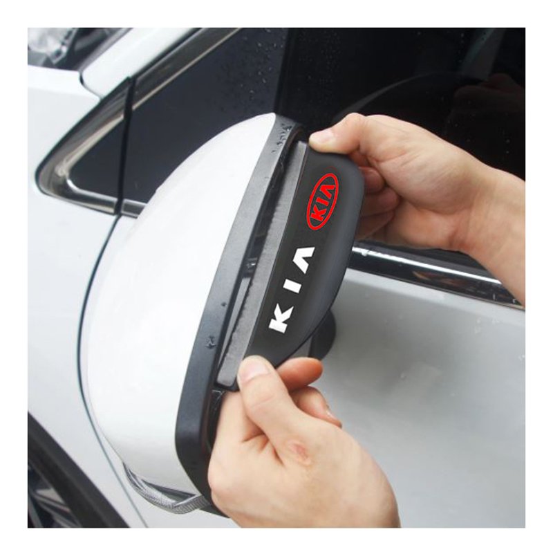 gcjfcgtj (5) حاجب مطر لمراة الرؤية الجانبية للسيارة من قطعتين - لرؤية جيدة اثناء الأمطار - RW10 - مناسب لسيارت كيا - الصورة 1