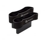 ⁦منظم جانبي لمقعد السيارة من قطعتين وحامل أكواب متعدد الوظائف مناسب لسيارات مرسيدس - CSB - اسود⁩ - الصورة ⁦3⁩