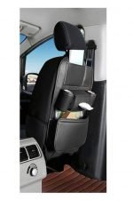 Car Seat Back Storage Organizer Bag Faux Leather Multifunction Organizer Holder Travel Accessories - SCS100 - Black