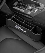 ⁦منظم جانبي لمقعد السيارة من قطعتين وحامل أكواب متعدد الوظائف مناسب لسيارات أودي - CSB - اسود⁩ - الصورة ⁦3⁩