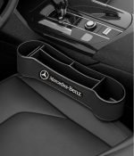 ⁦منظم جانبي لمقعد السيارة من قطعتين وحامل أكواب متعدد الوظائف مناسب لسيارات مرسيدس - CSB - اسود⁩ - الصورة ⁦10⁩