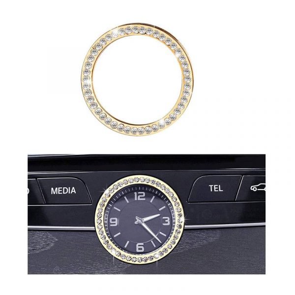 اطار ساعة السيارة لمرسيدس New E Class 2016-2019 / لون  ذهبي