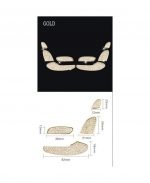 ⁦غطاء أزرار التحكم بمقعد السيارة  لمرسيدس  New E Class 2016-2019 / لون ذهبي ( 8 قطع )⁩ - الصورة ⁦2⁩