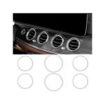 frame for air conditioning vents For Mercedes E Class 2016-2018 / Silver Color ( 6 Pieces )
