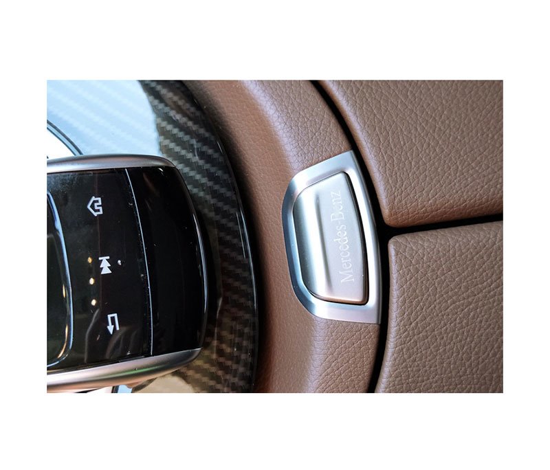 TB2dp Center console opening button cover For Mercedes New E Class 2016-2019 / Silver Color - Image 1