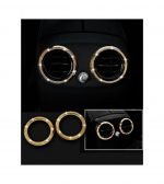 Outer Rear air conditioner vents frame For Mercedes New E Class 2016-2019 ( 2 Pieces ) /  Gold Color - Image 5