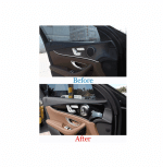 ⁦اكسسوار لتزيين الباب  السيارة من الداخل لمرسيدس New E Class 2016-2019 / لون اسود لامع ( 4 قطع )⁩ - الصورة ⁦3⁩