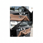 ⁦اكسسوار لتزيين الباب  السيارة من الداخل لمرسيدس New E Class 2016-2019 / لون اسود لامع ( 4 قطع )⁩ - الصورة ⁦5⁩
