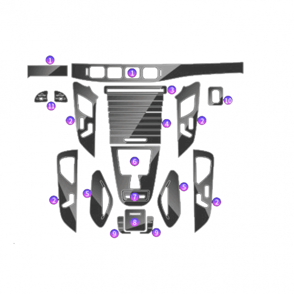 فيلم حماية الاجزاء الداخلية للسيارة لمرسيدس GLE 350 Fashion 2020-2021