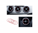 Inner frame for air conditioning vents For Mercedes GLA 2016-2019 / Red Color ( 5 Pieces ) - Image 2