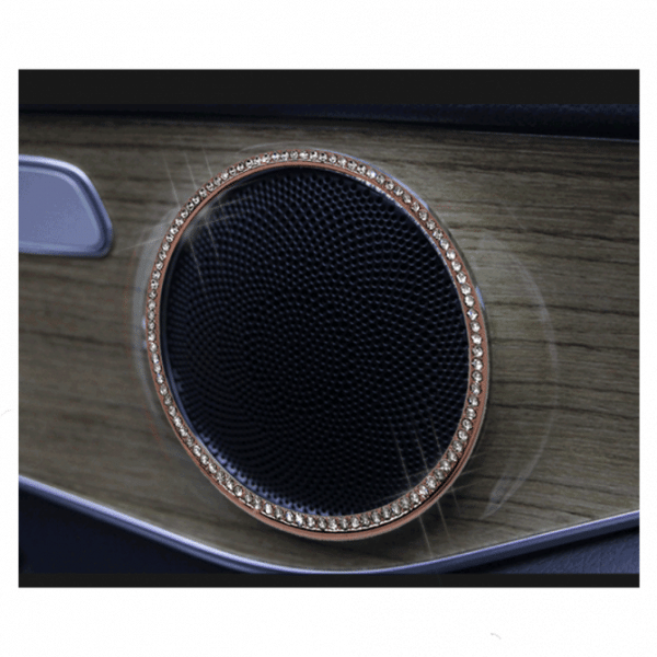 اطار للسماعات الجانبية للسيارة لمرسيدس New E Class 2016-2019 / لون روز جولد