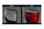 seat belt adjustment cover For Mercedes New C Class 2016-2019 / Red Color ( 2 Pieces ) - Image 2