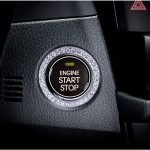 Engine start button switch frame for all types of Cars - FZ100 - Silver